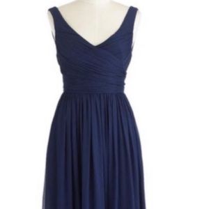 J Crew Chiffon Newport Navy Bridesmaid dress Heidi